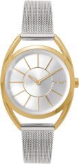 Stříbrno-zlaté dámské hodinky MINET ICON BICOLOR MESH