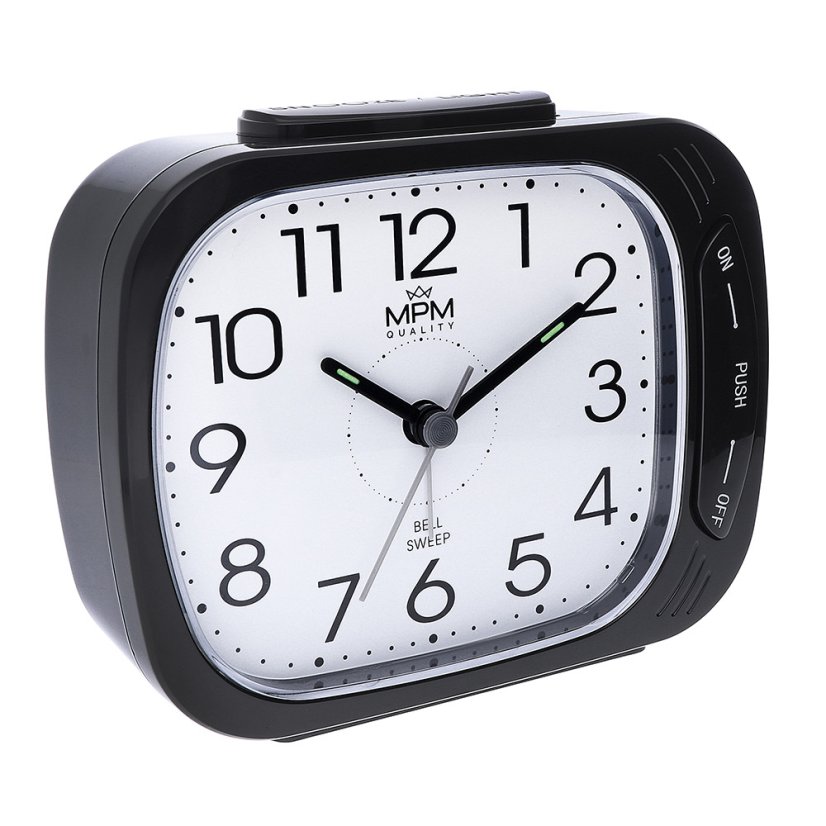 Ručičkový budík s tichým chodem Elim MPM C01.4250.90