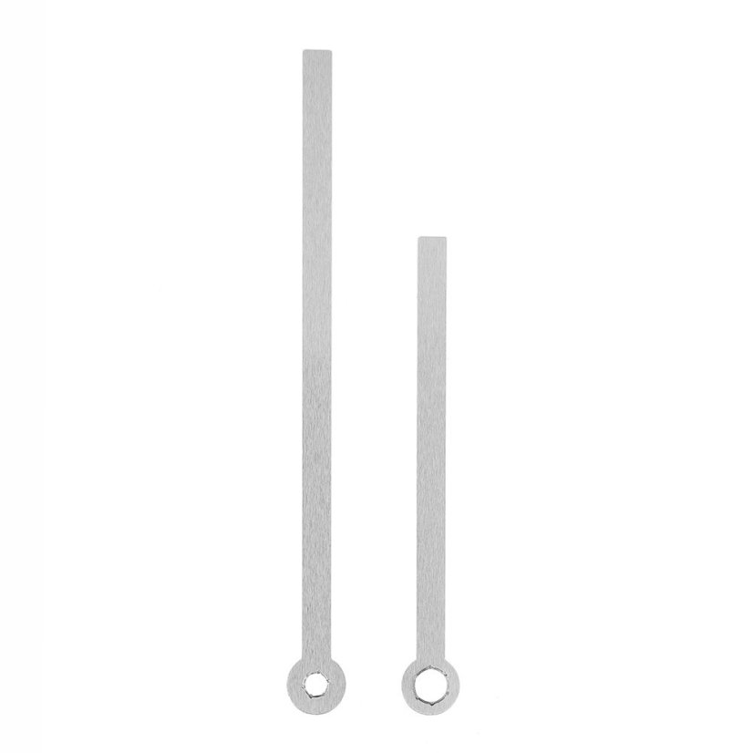 Kovové hodinové ručičky B18 (105 mm, 75 mm) - stříbrné - Ručičky hodinové B18 pár stříbrné