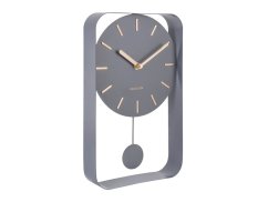 Dizajnové kyvadlové nástenné hodiny 5796GY Karlsson 33cm