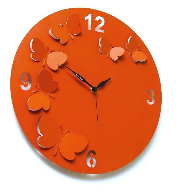 Dizajnové hodiny D&D 206 Meridiana 38cm (viac farebných verzií) Meridiana farby kov staroružový &quot;fuchsia&quot; lak