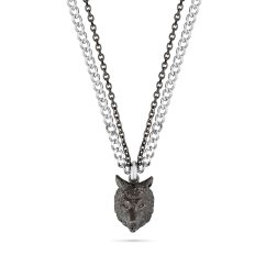 Náhrdelník POLICE Savage Animalia Silver Black PEAGN2119901