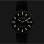 LAVVU Černé pánské hodinky se safírovým sklem Copenhagen Titanium Black