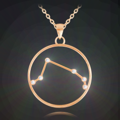 Rose gold náhrdelník MINET Stars BERAN Slovak Crystal JMAS9504RN45