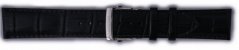 Černý kožený řemínek Orient UDEZASB, stříbrná přezka (pro model FFM03)