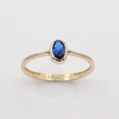Zlatý prsteň so zirkónmi Y563BL, veľ. 50, 0.95 g (585/1000)