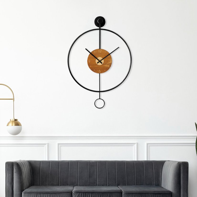 Nástěnné kovové designové hodiny s tichým chodem MPM Circulo - B - E04.4285.90