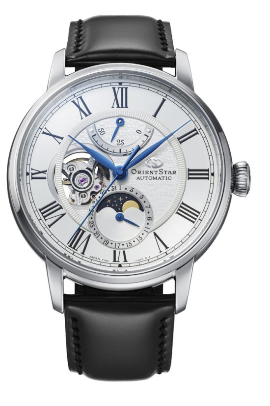 Orient Star Classic M45 F7 Moon Phase Open Heart Automatic RE-BT0005S00B (+ náhradný remienok)