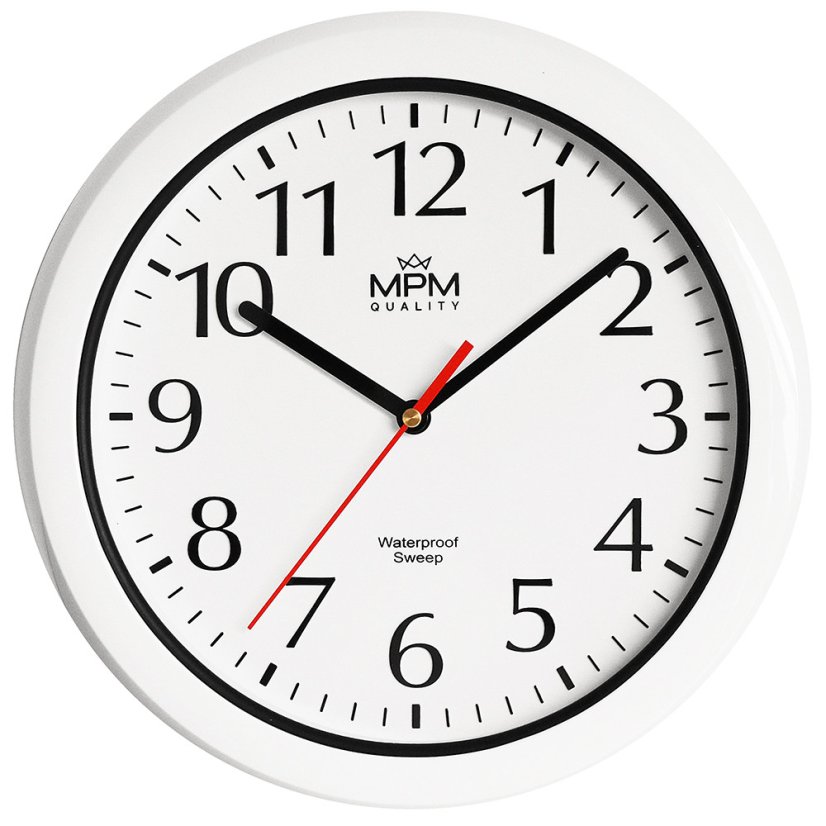 Kúpeľňové hodiny s tichým chodom MPM E01.2535.00