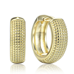 MINET Elegantné pozlátené strieborné náušnice