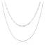 MINET Elegantný dvojitý strieborný náhrdelník