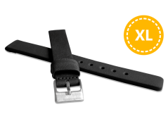 LAVVU XL Predĺžený čierny hladký remienok Plain z luxusnej kože Top Grain - 10 XL