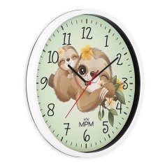 Detské nástenné hodiny s tichým chodom MPM Lenochod - E01M.4267.00