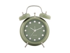 Designový zvoncový budík 6018GR Karlsson 17cm