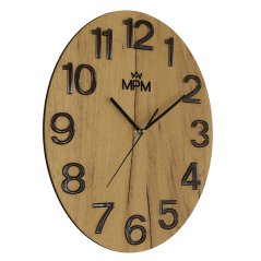 Nástenné hodiny s tichým chodom MPM Timber Simplicity - A - E07M.4222.5390