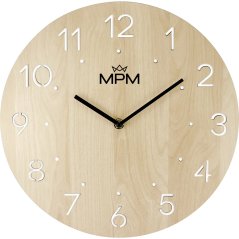 Dřevěné hodiny s tichým chodem MPM E07M.4116.53