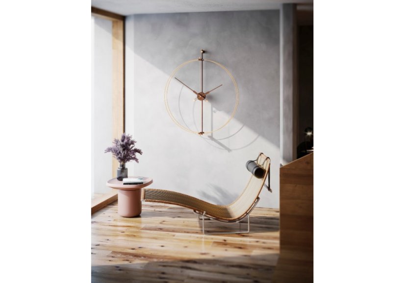 Designové nástěnné hodiny Nomon Barcelona Premium Gold 103cm