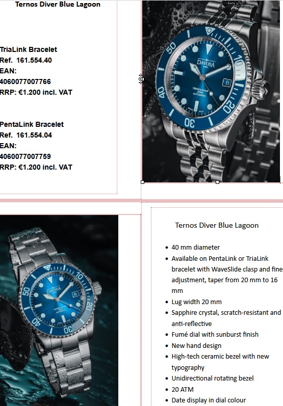 Davosa Ternos Diver Blue Lagoon 161.554.40 limitovaná edice