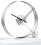Dizajnové stolné hodiny Endless brushed silver/black 32cm