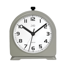 Ručičkový kovový budík s tichým chodem a mechanickým zvoněním JVD SRP2221.3