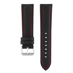 Kožený řemínek na hodinky PRIM RB.13231 (22 mm) - černý/červený - RB.13231.2220.9020.L1