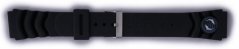 Černý silikonový řemínek Orient VDCLXSA, stříbrná přezka (pro modely FAA02, FEM65, FUN9P)