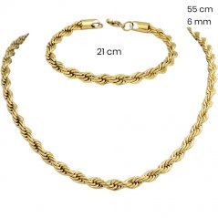 Oceľový náhrdelník + náramok 24325255