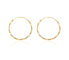 Pozlátené strieborné náušnice kruhy JVD SVLE0215XD5GO40 (priemer 40mm)