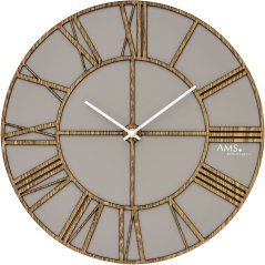 Dřevěné hodiny AMS 9635