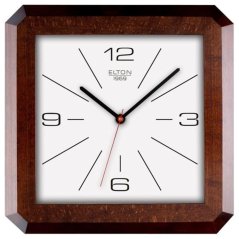 Nástěnné dřevěné hodiny ELTON Vitim - tmavě hnědé - E17.4682.52.005912