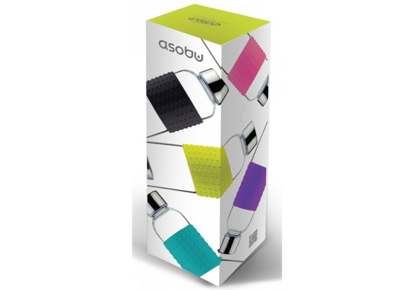 ASOBU sklenená fľaša Ice Tea&Ice Coffee IT2GO s infuserom žltá 400ml