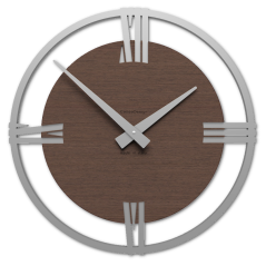 Designové hodiny 10-031n natur CalleaDesign Sirio 38cm (více dekorů dýhy) Dýha wenge - 89