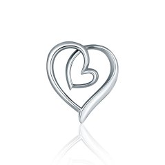 Stříbrný přívěsek srdce JVD SVLP1139X610000