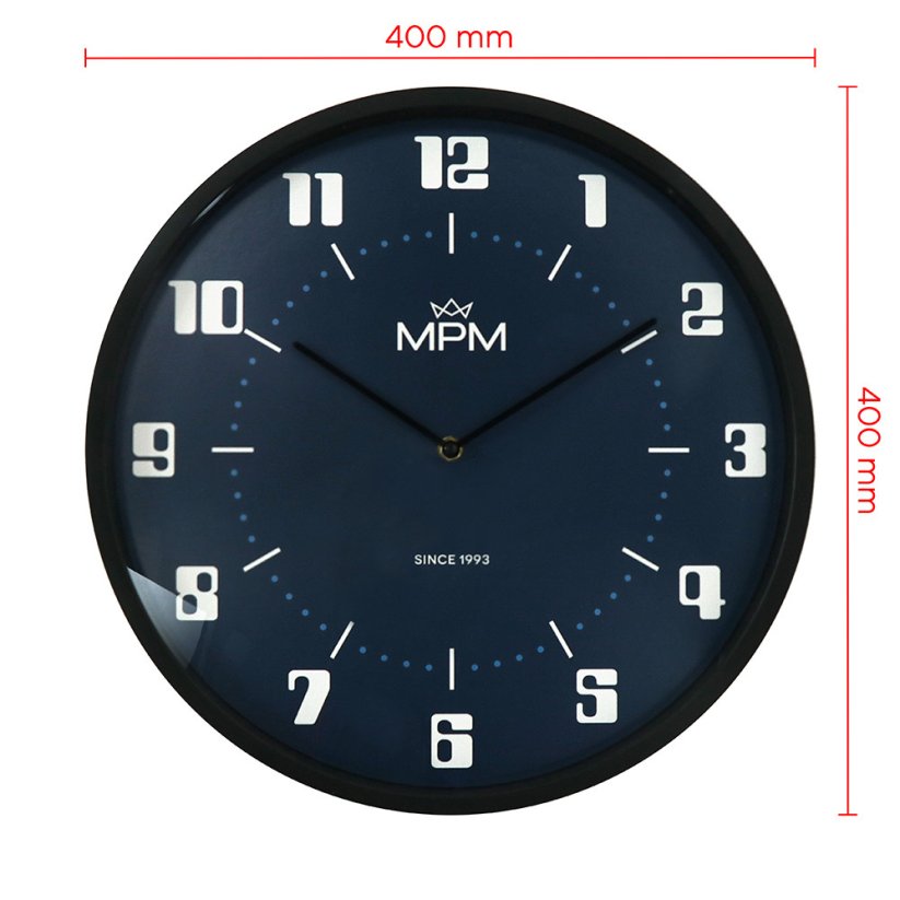Nástenné hodiny s tichým chodom MPM Retro Since 1993 - B - E01.4206.30