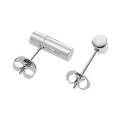 Nerezové náušnice 5562 - stříbrné barvy - SER.5562