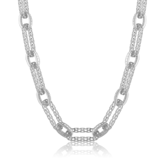 Strieborný náhrdelník JVD SVLN0936S75BI45