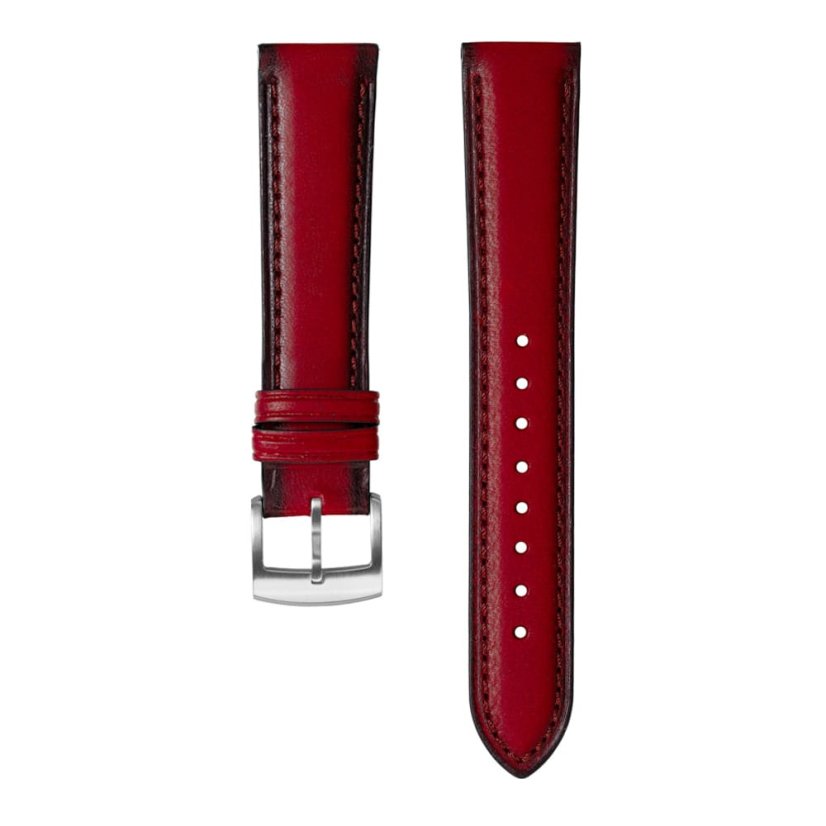 Kožený řemínek na hodinky PRIM RB.15903 (20 mm) - tmavě červený - RB.15903.2018.2222.S