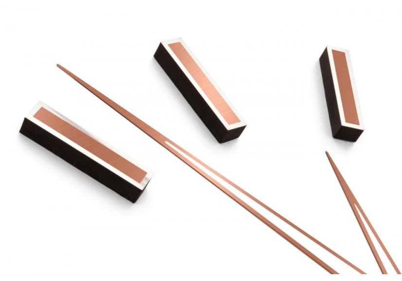 Dizajnové nalepovacie hodiny Future Time FT9600CO Modular copper 60cm
