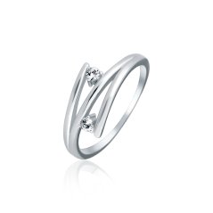 Stříbrný prsten JVD SVLR1028XH2BI52