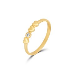 Zlatý prsten se zirkonem ZR0292XJ71-0352 (585/1000) Vel.52 1,03g