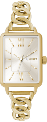 MINET Zlaté dámské hodinky SIENA se zlatým ocelovým řemínkem