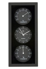 Nástěnné-stolní hodiny s teploměrem a vlhkoměrem JA7071N Lowell 26cm