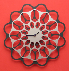 Dizajnové hodiny Diamantini&Domeniconi antracit/aluminium 40cm
