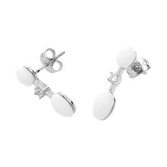 Nerezové náušnice 5656 - stříbrnobílé barvy - SER.5656