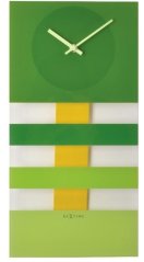 Designové nástěnné kyvadlové hodiny 2855gn Nextime Bold Stripes 38x19cm