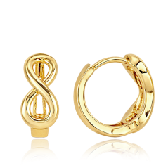 MINET Decentné zlaté náušnice nekonečno Au 585/1000 1,65g