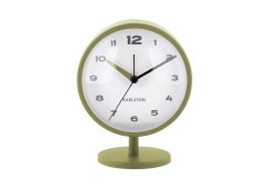 Dizajnové stolné hodiny s budíkom 6027GR Karlsson 14cm
