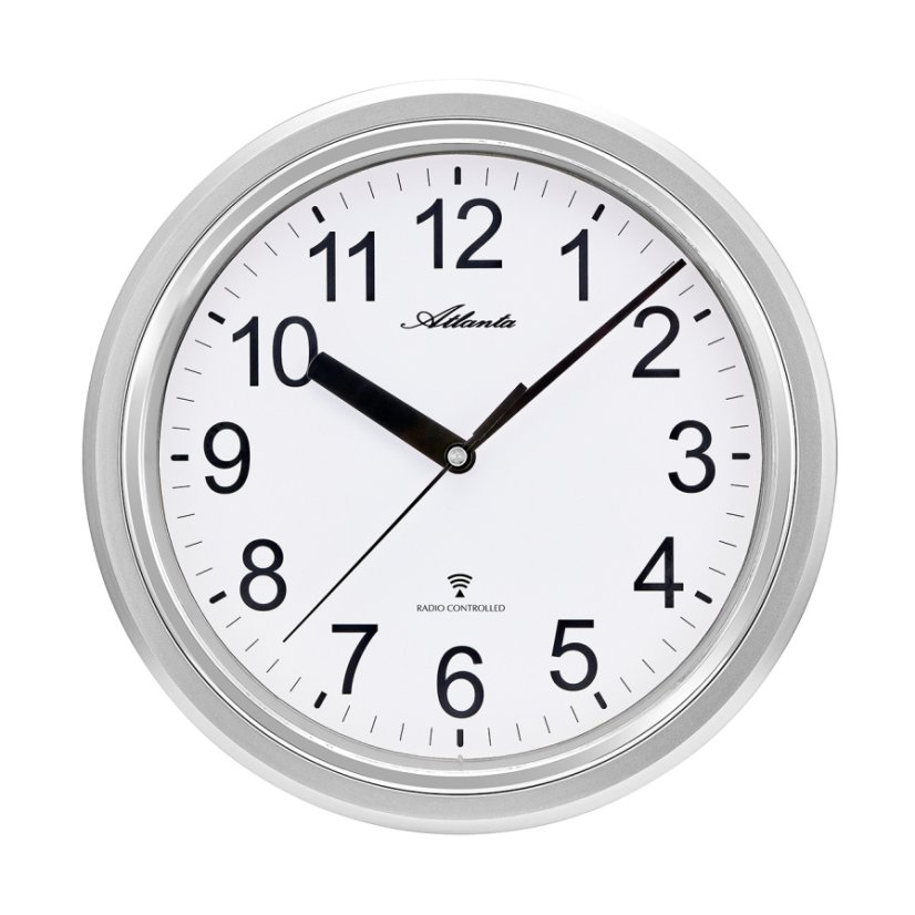Designové nástěnné hodiny AT4522-19 Atlanta řízené signálem DCF 28cm
