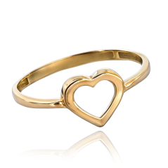 MINET Elegantný zlatý prsteň srdiečko Au 585/1000 veľ. 55 - 1,00g
