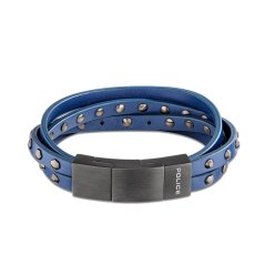 Náramek POLICE Bratan Silver Blue PEJGB2009301
